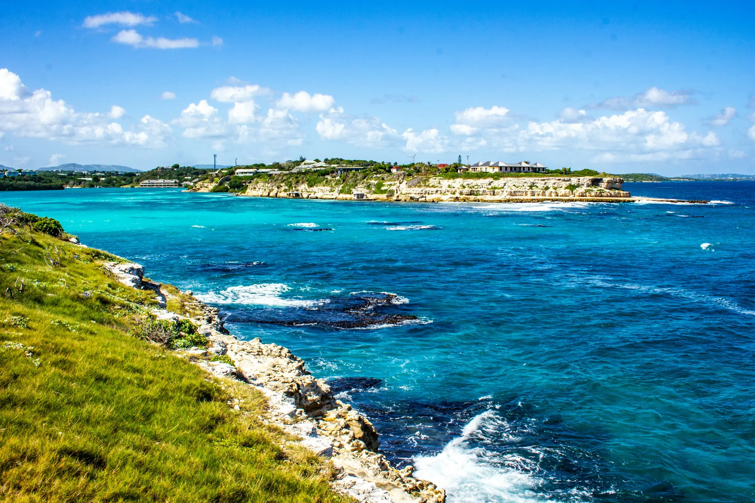 Turquoise water off the coast of Antigua