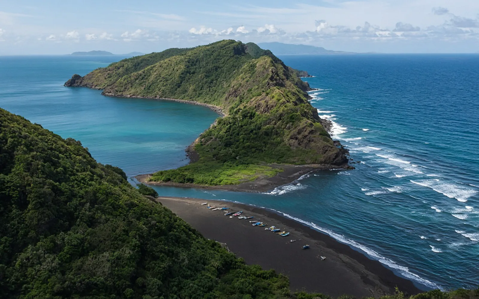 Scotts Head, where the Caribbean meets the Atlantic on Dominica