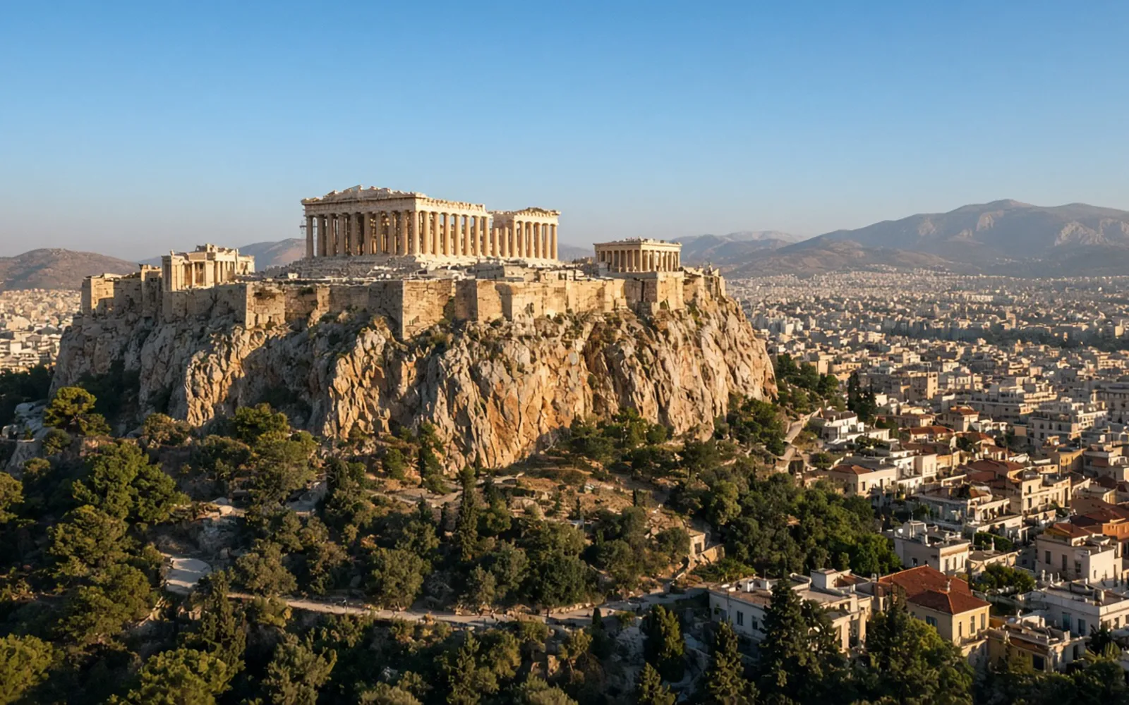The Acropolis above Athens