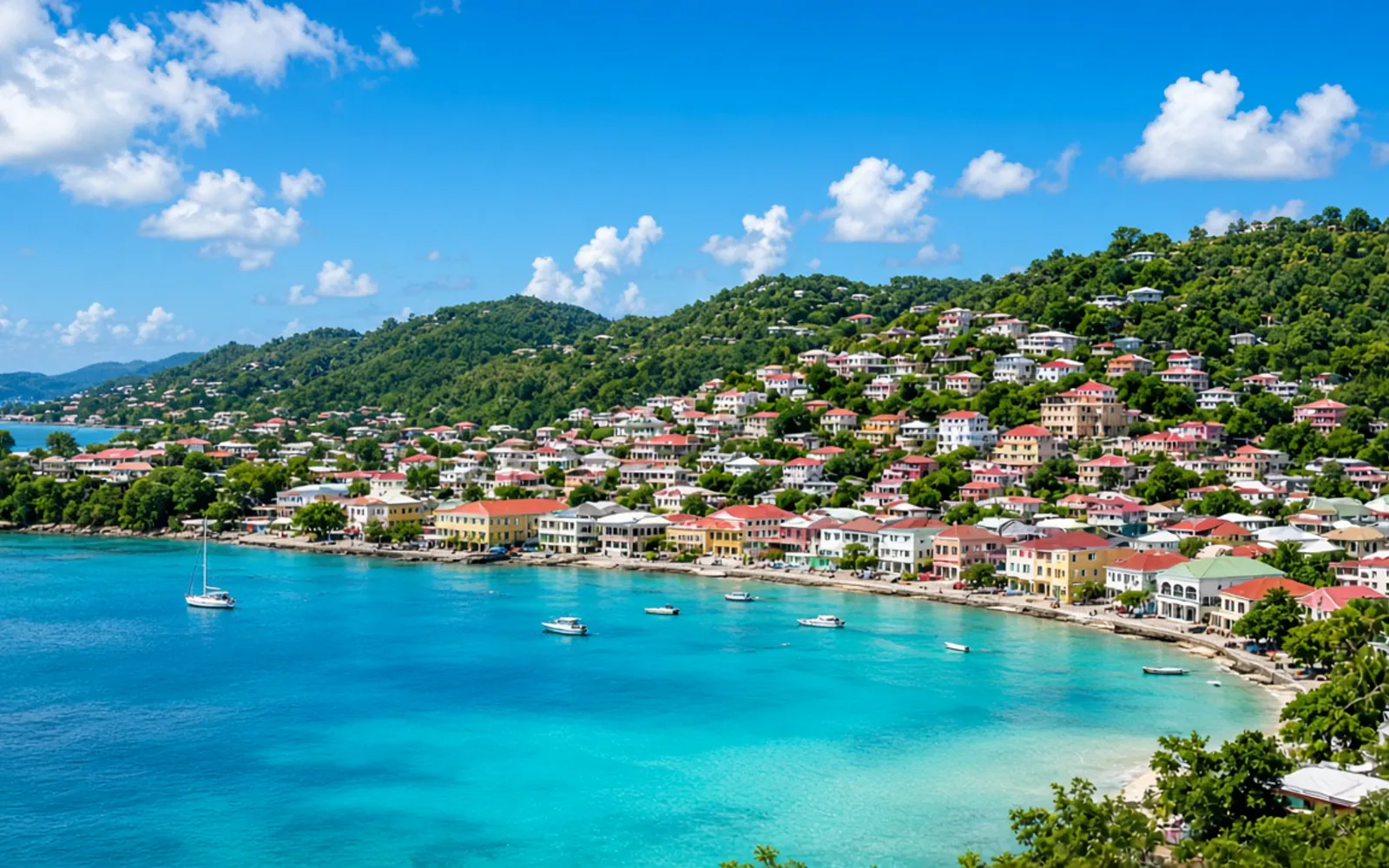 The harbour at St George's, Grenada