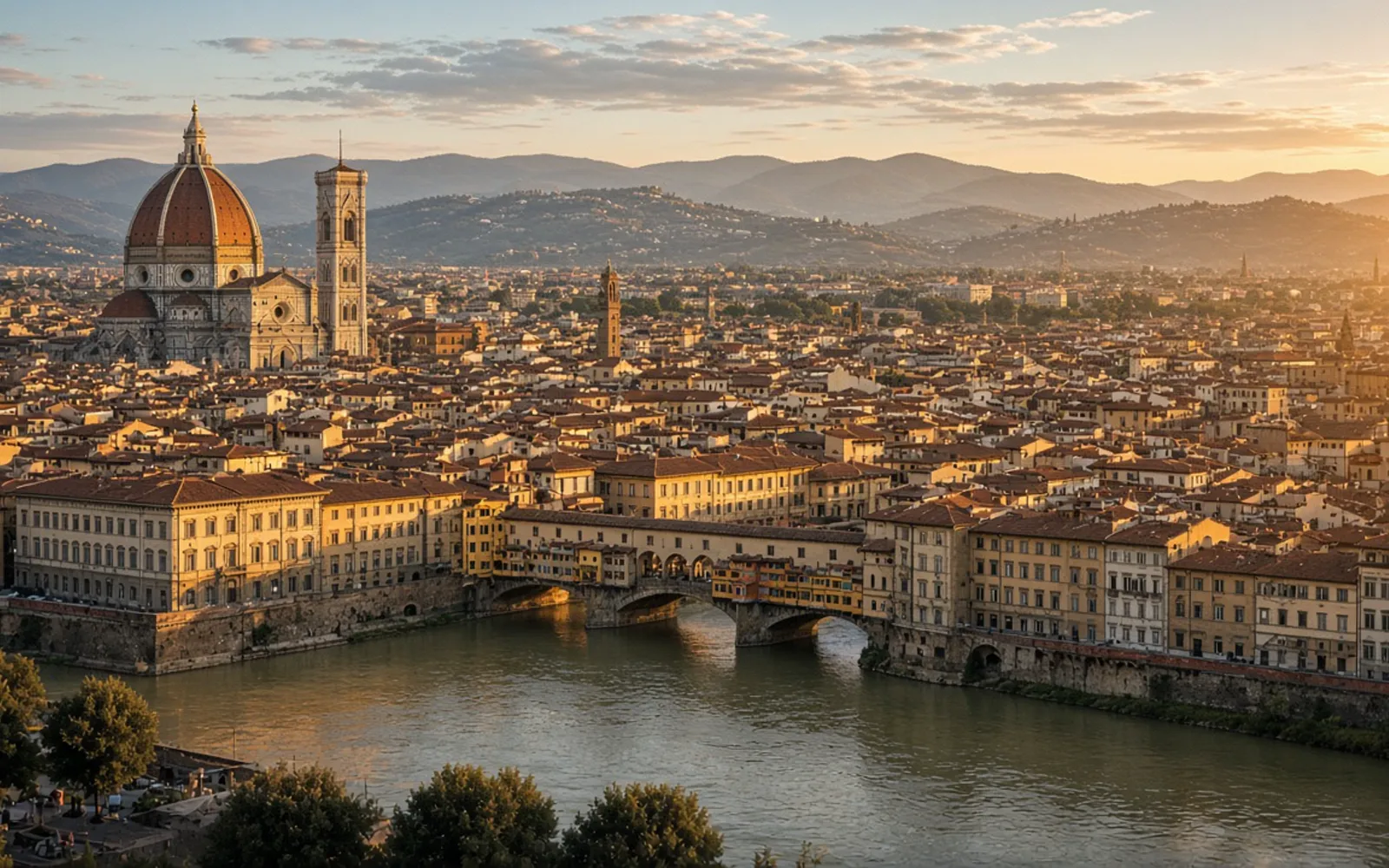 The Duomo and rooftops of Florence