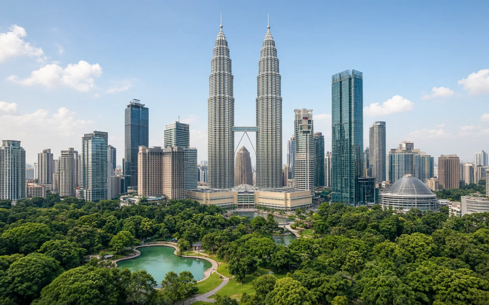 The Petronas Towers in Kuala Lumpur